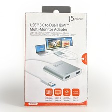 J5 Create USB 3.0 to Dual HDMI Multi-Monitor Adapter JUA365 Genuine New Sealed picture