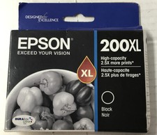 ✅ Genuin Epson 200XL Black Ink Cartridge, Distressed Box Exp/ 04/18 picture