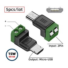 5 PACK USB 2Pin Plug Solderless 5V3A Charging Connector for Power Bank/Phone picture