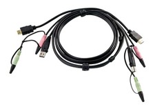 Aten 2L-7D02UH 784594 USB HDMI KVM Cable 1.8m 2L-7D02UH, 1.8m, Black, HDMI, ~E~ picture