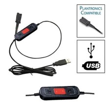 PLTQD-USBA - Plantronics-Poly Compatible USB-A Adapter for Softphones with Volum picture
