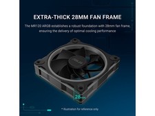 ASUS Prime MR120 ARGB fan black triple pack, 28mm extra-thick frame, quiet, picture