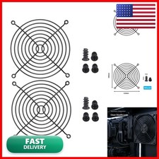 Easycargo 2pcs 120mm Fan Grill Guard Black with Screws picture