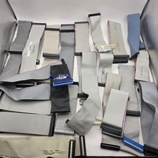 Large Lot Of 20 Flat Ribbon Computer Or Networking Equipment Cable Mixed Brands picture