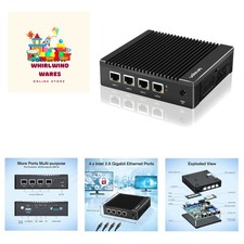 Efficient Mini PC Firewall Appliance - Intel J3710, 4 LAN Ports, AES-NI Support picture