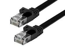 Monoprice Flat Cat6 Ethernet Patch Cable - 50 Feet - Black, 550MHz, UTP, 30AWG picture