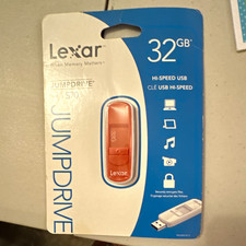 Lexar JumpDrive S70 32GB USB 2.0 Flash Drive Red Secure Encryption Mac PC picture