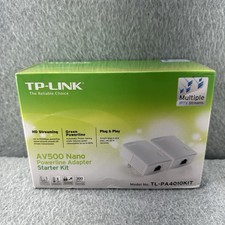 TP-Link AV600 Powerline Ethernet Adapter Starter Kit (TL-PA4010 KIT) Brand New picture