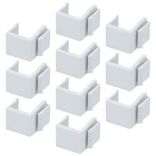 10pcs White Snap-in Keystone Faceplate Hole Blank Insert Filler for Wall Plate picture
