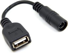 5 pcs - 5V USB Female to DC 5.5x2.1mm Adapter Cable for Phone, Tablet & Light picture