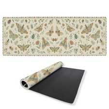 Vintage Insects Desk Mat Gaming Large Mouse Pad Moth Beetle Botanical Nature ... picture