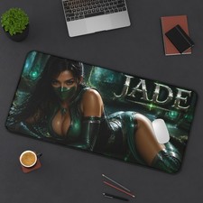 Jade Mouse Pad, XXL Gaming Desk Mat, Keyboard Pad, Gamer Room Decor picture