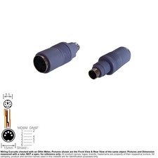 Adapter DIN 5-Pin Female Mini-Din 6-Pin Male AT Keyboard PS2 Port picture