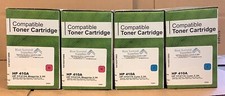 Blue Summit Supplies~Compatible Toner Cartridge~HP 410A~Magenta+Cyan~Lot of 4~ picture