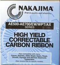 2 Nakajima HYC01 AE-580, AE-500 AE-710 Typewriter Ribbons, Correctable, Original picture