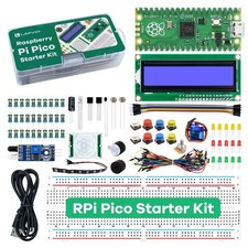 Basic Starter Kit for Raspberry Pi Pico, LCD1602 Display, SG90 Servo, WS2812 ... picture