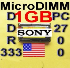 (1GB RAM) 1x1G SONY VAIO PCG U101 TR1 TR2 TR3 TR5 X505 MicroDIMM DDR-333 USA μ picture