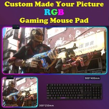 Custom Your Picture RGB Light Gaming Mouse Pad XL size RGB Gaming Desk Mat picture
