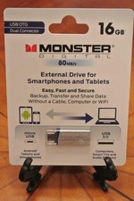 16GB USB OTG Dual Connector MONSTER Digital External Drive Smartphones Tablets picture