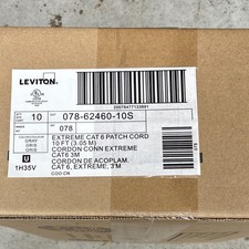 Leviton Extreme Cat 6 RJ-45 to RJ-45 Patch Cable Gray 10ft picture