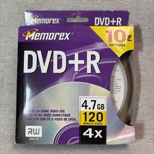 Memorex DVD+R 4.7GB 4X  120 Min 10 Pack Blank Discs NEW  picture