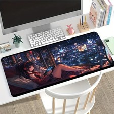 Large Electronic Sports Game Mouse Pad, Girls' Night City Play Game Pattern, N picture