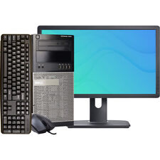 Dell Desktop Computer i5 PC Tower Up To 16GB RAM 2TB HD/SSD 24in Windows 10 Pro picture