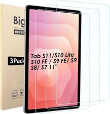 3 Pack of Anti Scratch Tempered Glass Screen Protectors for Samsung Galaxy Tab S picture