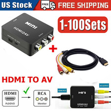 HDMI To RCA AV Adapter Converter Cable CVBS 3RCA 1080P Composite Video Audio lot picture
