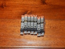 Lot of 7 Canon CLI-221 Black Ink Cartridge CLI-221BK Sealed Genuine picture