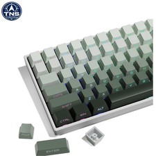 XVX Shine Through Gradient Seaweed Green OEM Profile Keycaps 136 Keys PBT Com... picture