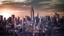 Landscape architecture new york city skyscraper Custom Gaming Mat Desk picture