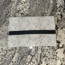 THIRTY ONE Envelope Laptop Sleeve Dainty Speckles Pebble White Black 14x9.25 picture