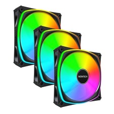 Montech RX120PB3IN1 RX120 PRO 120mm ARGB PWM Case Fan 3-Pack Black picture