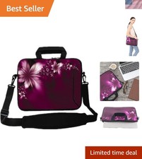 Machine Washable Neoprene Laptop Bag with Floral Print - Perfect for All Seasons picture