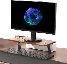 Solid Wood Monitor Stand Riser, Ergonomic Design 3 Heights Adjustable Multi-Purp picture