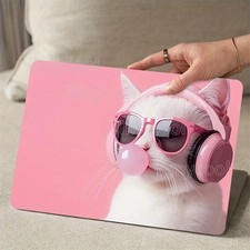 Vinyl Cute Cat Laptop Case Sticker 2pcs Set Scratch Resistant DIY Art Universal picture