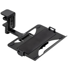 Clamp-on 12 x 9 inch Rotating Laptop Tray, Extra Sturdy Single Desk Swivel Cl... picture