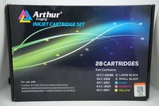 Arthur Imaging Ink Cartridge Replacement for Canon Pixma 28 Pack C-250BK + Color picture