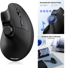 Ergonomic Mouse, Rechargeable Wireless Bluetooth Mouse (BT 5.0/5.0+2.4G picture