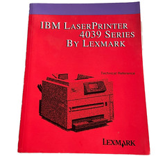 Technical Reference Manual IBM Laser Printer 4039 Series Lexmark 1993 2nd Ed VTG picture