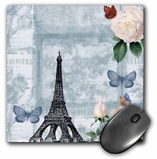 3dRose Eiffel Tower with Roses and Butterflies Vintage MousePad picture