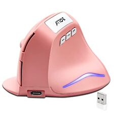 Ergonomic Mouse,2.4G Wireless Vertical Mouse Pink Computer Mouse with 3 Adjus... picture