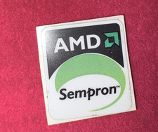 Vintage AMD Sempron Case Badge Sticker – Genuine OEM Retro PC Decal (NOS) picture