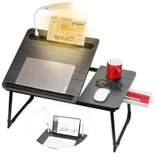 Plus XL Adjustable Laptop Desk with Light, USB Port, iPad Holder, Drawer Stor... picture