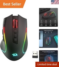 Ergonomic M612 Wireless Gaming Mouse with RGB Lighting & 12 Customizable Buttons picture
