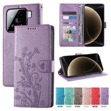 Leather Butterfly Wallet Cover Case For Xiaomi 14T 15 POCO X7 Redmi Note 14 13 picture