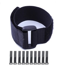 10 Pack 1x12 Inch Fastening Hook and Loop Cable Straps Reusable Cinch Straps picture