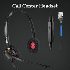 Adjustable & Durable Call Center Noise Cancelling Headset with RJ9 Jack picture