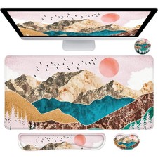 Lateefah Large Extended Mouse Pad Keyboard Wrist Rest Waterproof Non-Slip picture